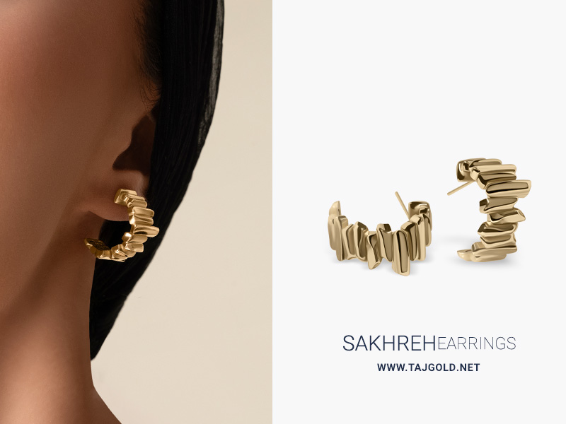 گوشواره طلا صخره